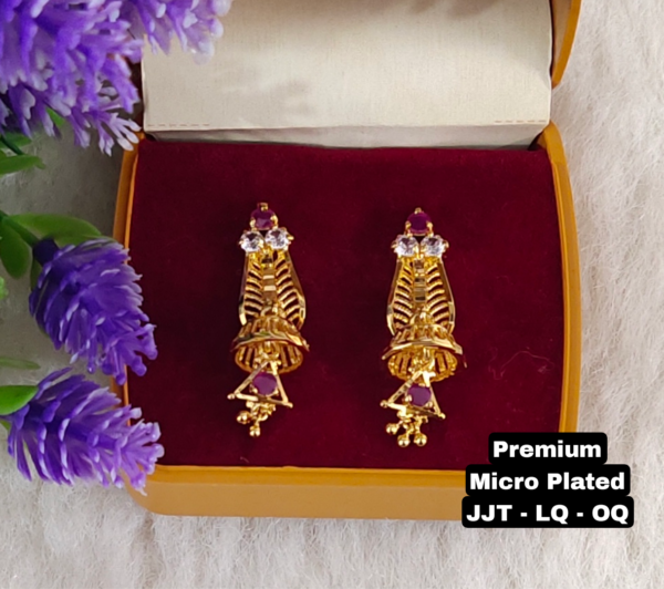 One  gram  gold  Earrings | one  gram gold  jewellery  Jhumka  Earrings