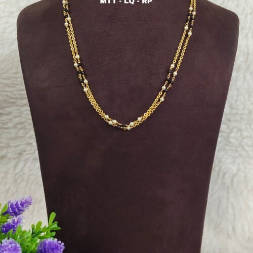 One gram gold  chetan beads chains  one gram gold pearls chains