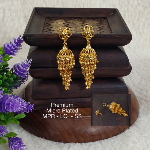 One gram gold Jewellery - One gram gold Earrings - Jhumka earrings.