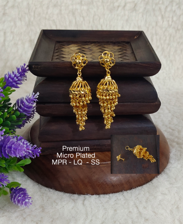 One gram gold Jewellery - One gram gold Earrings - Jhumka earrings.