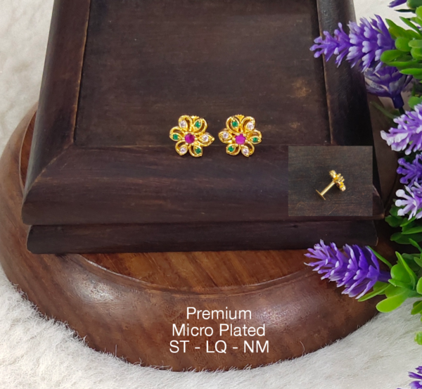 One gram gold Earrings | one gram gold jewellery | Studs Earrings