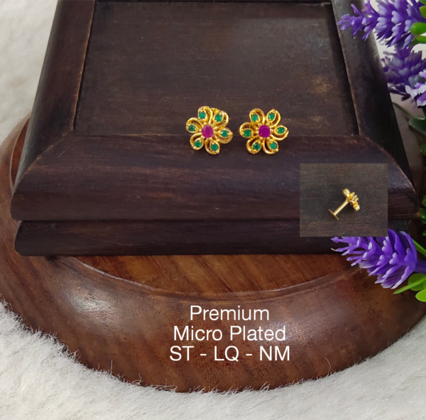 One gram gold Earrings | one gram gold jewellery | Studs Earrings