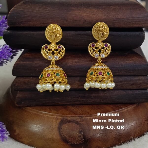 One gram gold Jewellery - One gram gold Earrings - Jhumka earrings.