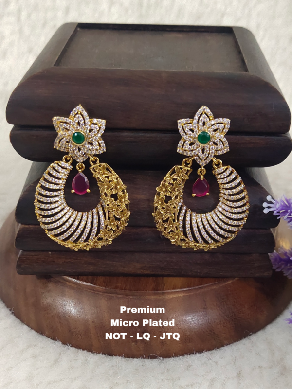 One  gram  gold  Earrings |one gram gold  jewellery  Chandbali  Earrings