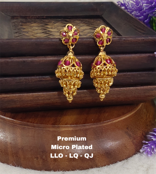 One gram gold earrings... One gram gold jumka. Earrings... Butta kammalu