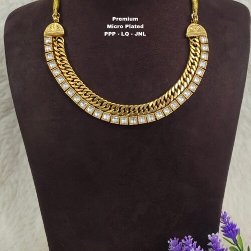 One gram gold Jewellery - South Indian Jewellery - One gram gold Antique Necklaces
