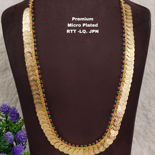 One Gram Gold Jewellery Long Lakshmi Kasu Harm