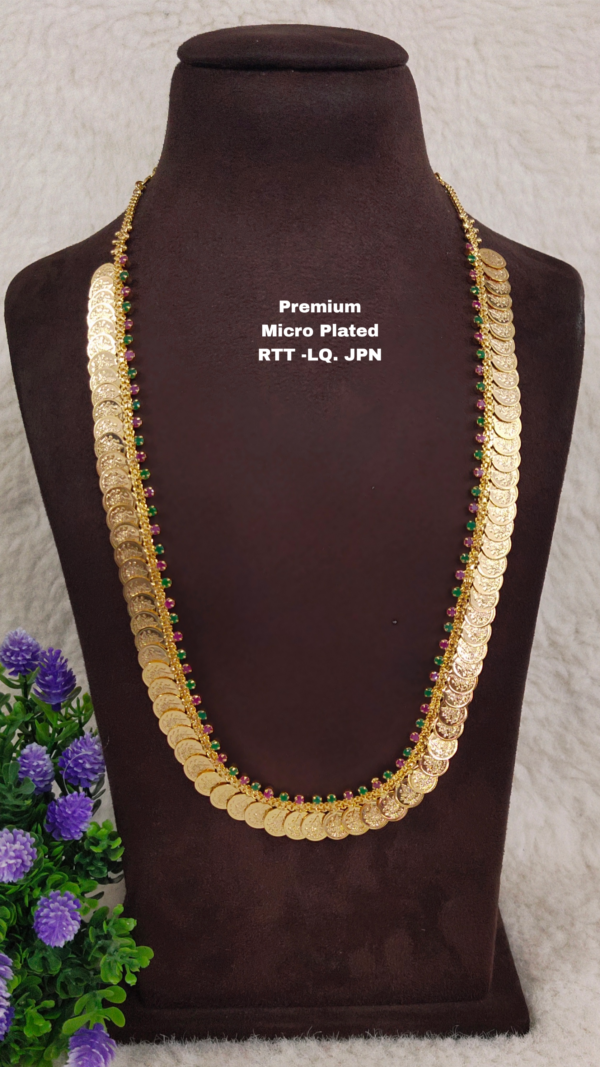 One Gram Gold Jewellery Long Lakshmi Kasu Harm