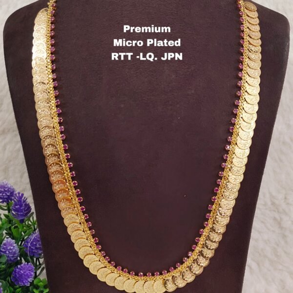 One Gram Gold Jewellery Long Lakshmi Kasu Harm
