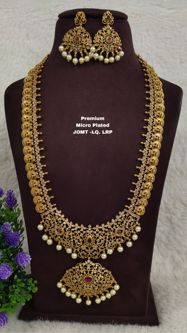 One gram gold Jewellery - South Indian Jewellery - One gram gold Antique Necklaces