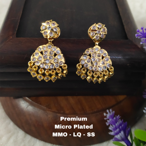 One  gram  gold  Earrings | one  gram  gold   jewellery   Chandbali  Earrings