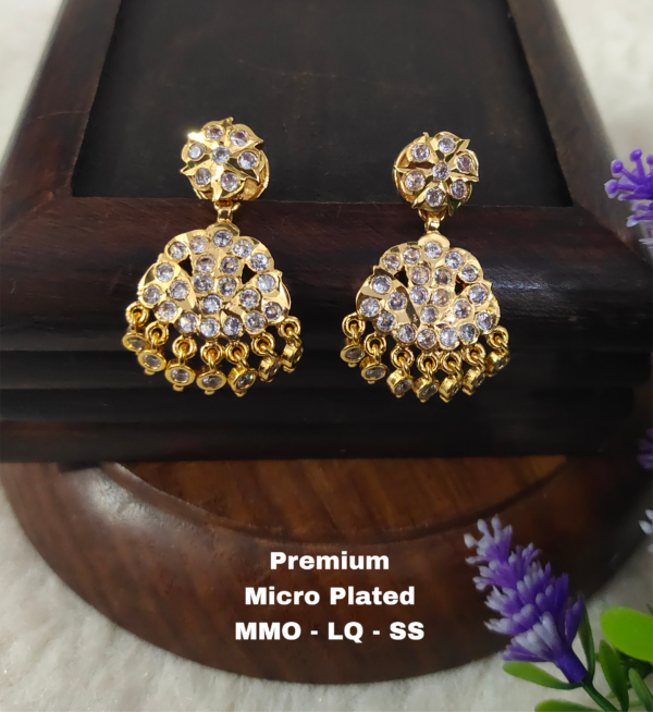 One  gram  gold  Earrings | one  gram  gold   jewellery   Chandbali  Earrings
