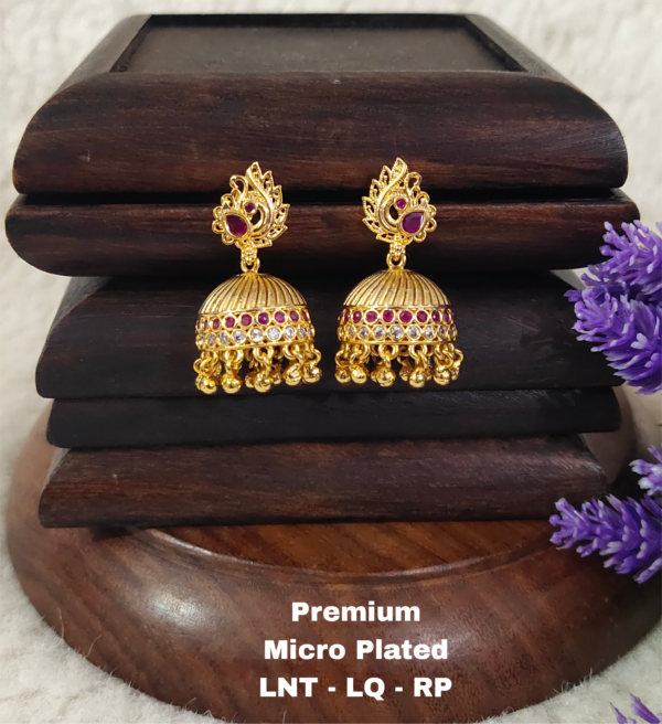 One gram gold Jewellery - One gram gold Earrings - Jhumka earrings.