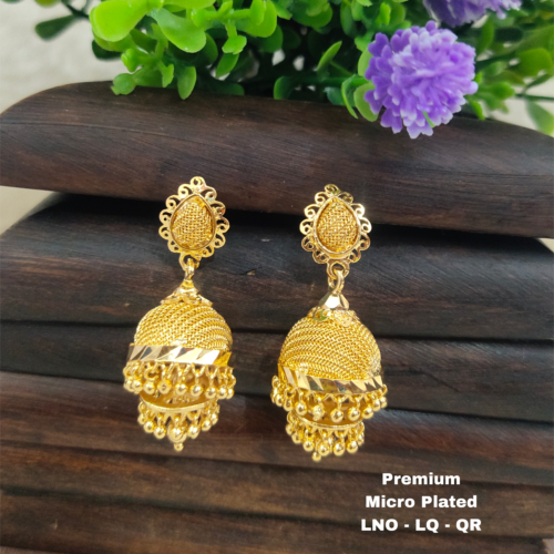 One gram gold Jewellery - One gram gold Earrings - Jhumka earrings