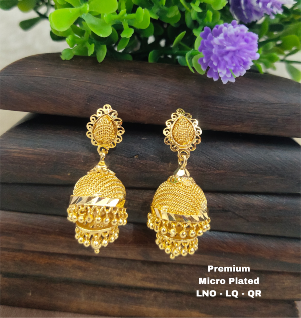 One gram gold Jewellery - One gram gold Earrings - Jhumka earrings