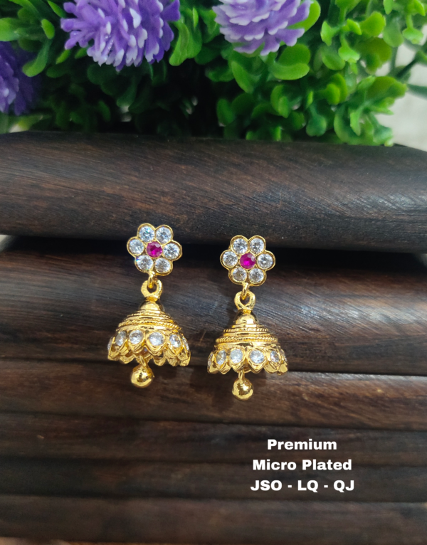 One gram gold Jewellery - One gram gold Earrings - Jhumka earrings.