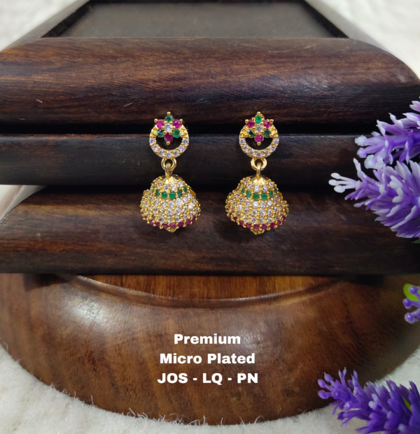 Picsart_25-11-14_12-53-14-234 One gram gold Jewellery - One gram gold Earrings - Jhumka earrings.