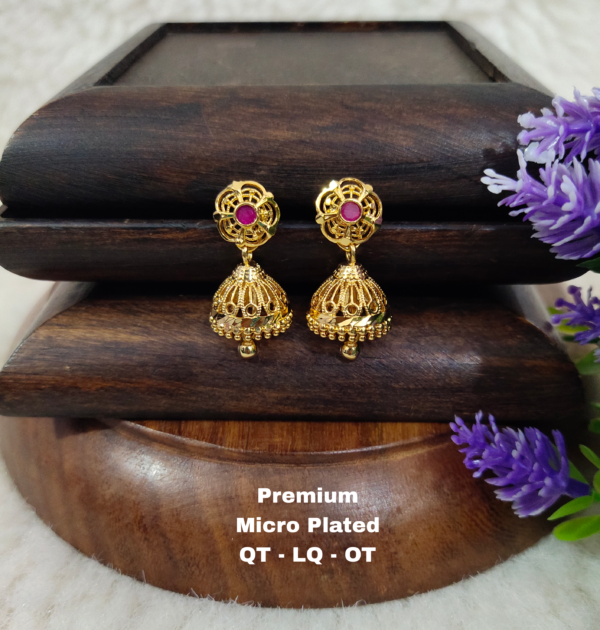 One gram gold Jewellery - One gram gold Earrings - Jhumka earrings.