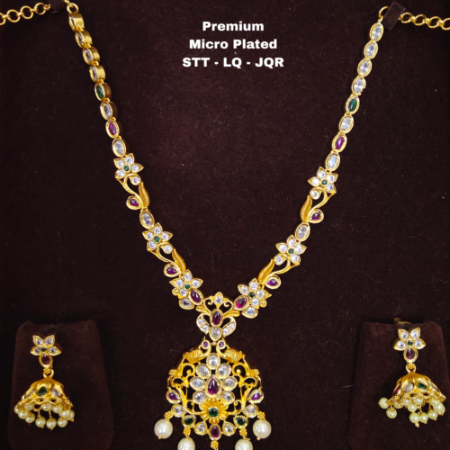One gram gold Jewellery - South Indian Jewellery - One gram gold Necklaces