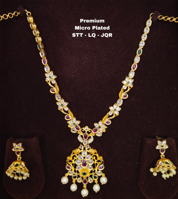 One gram gold Jewellery - South Indian Jewellery - One gram gold Necklaces