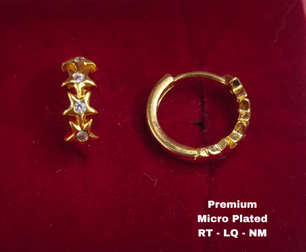 One  gram  gold  Earrings | one  gram gold  jewellery  Hoop  Earrings