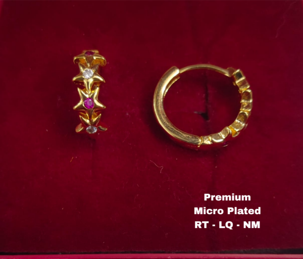 One  gram  gold  Earrings | one  gram gold  jewellery  Hoop  Earrings