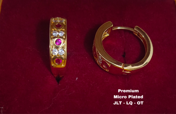 One  gram  gold  Earrings | one  gram gold  jewellery  Hoop  Earrings