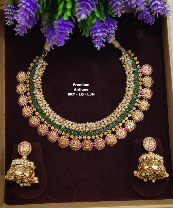 One gram gold Necklace  | One gram gold Bridal Jewellery | Lush Queens |