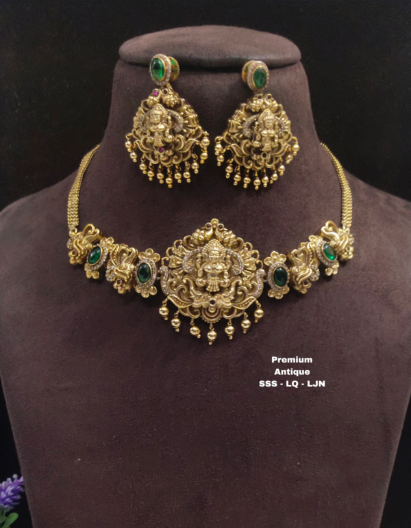 One gram gold Jewellery - South Indian Jewellery - One gram gold Antique Necklaces
