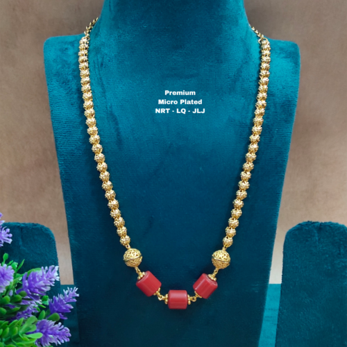 One gram gold Coral Chains | One gram god Pagadala chains