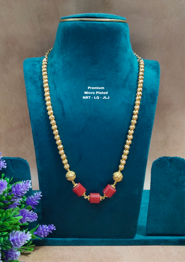 One gram gold Coral Chains | One gram god Pagadala chains