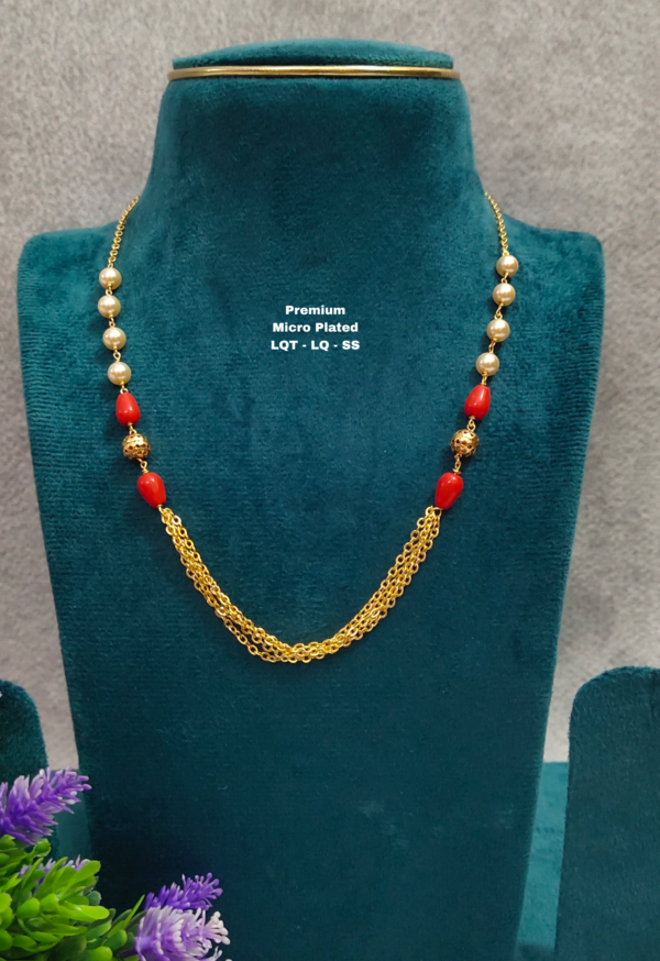 One gram gold  coral chains  one gram gold  pagadala  chains