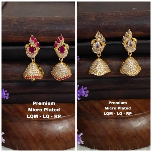 One gram gold Jewellery - One gram gold Earrings - Jhumka earrings.