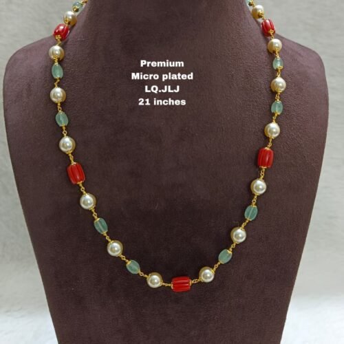 One gram gold Jewellery | One gram gold Pearls Chains | One gram gold Mutyala Chains