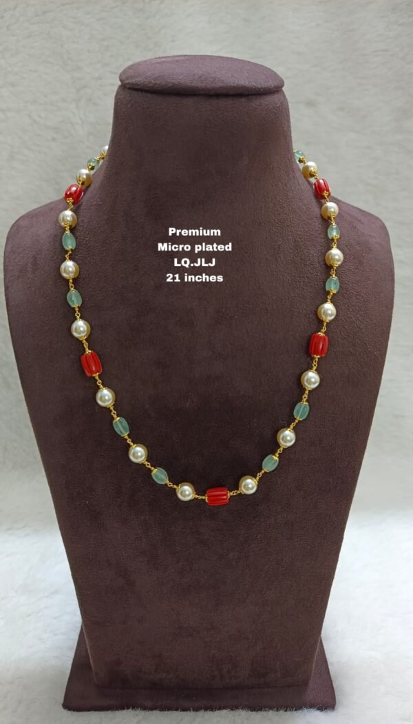 One gram gold Jewellery | One gram gold Pearls Chains | One gram gold Mutyala Chains