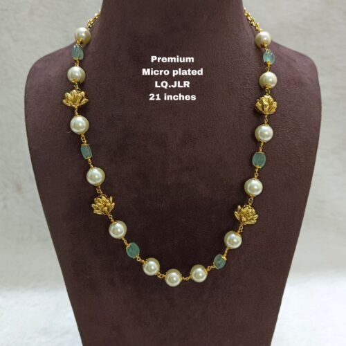 One gram gold Jewellery | One gram gold Pearls Chains | One gram gold Mutyala Chains