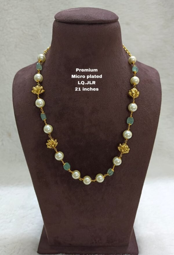 One gram gold Jewellery | One gram gold Pearls Chains | One gram gold Mutyala Chains