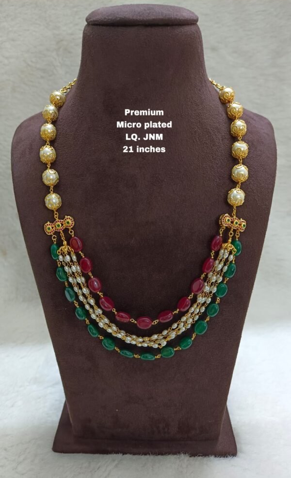 One gram gold Jewellery | One gram gold Pearls Chains | One gram gold Mutyala Chains