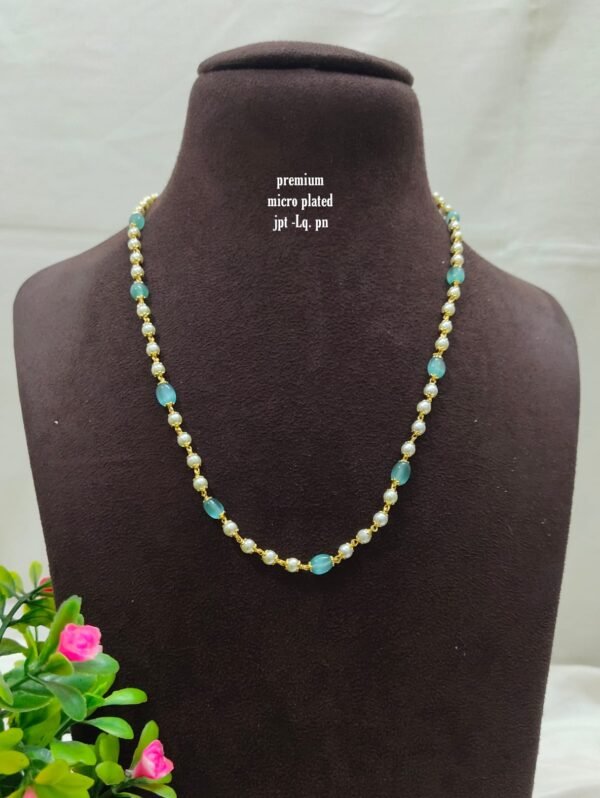 One gram gold Jewellery | One gram gold Pearls Chains | One gram gold Mutyala Chains