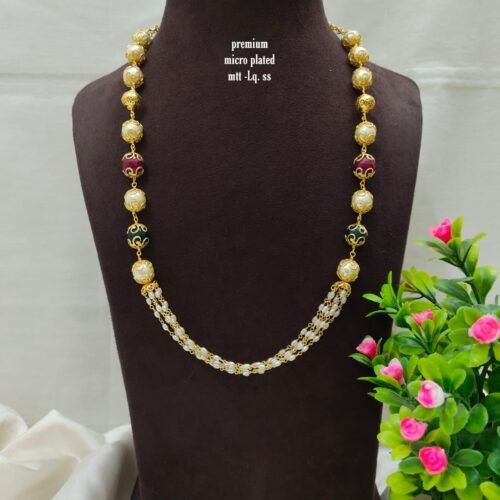 One gram gold Jewellery | One gram gold Pearls Chains | One gram gold Mutyala Chains