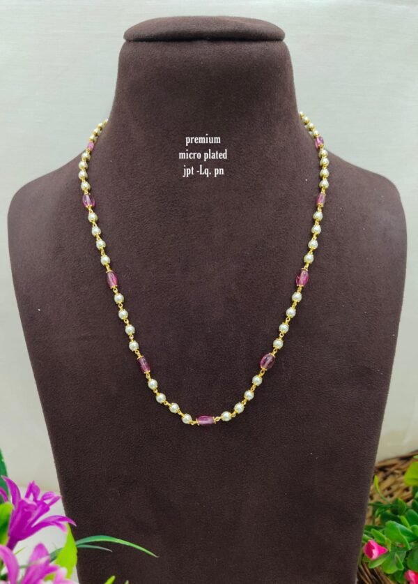 One gram gold Jewellery | One gram gold Pearls Chains | One gram gold Mutyala Chains
