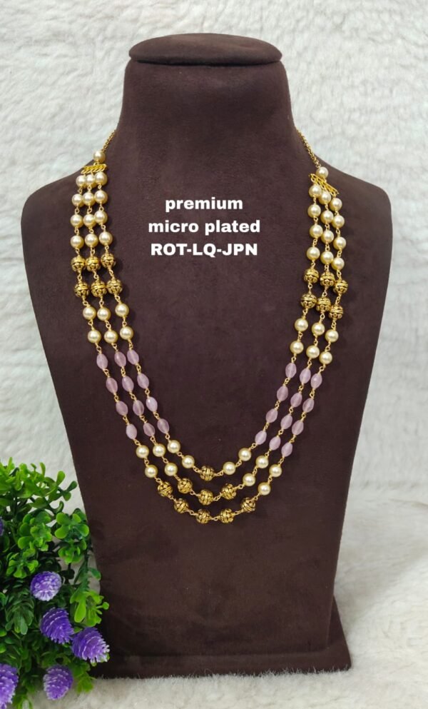 One gram gold Jewellery | One gram gold Pearls Chains | One gram gold Mutyala Chains