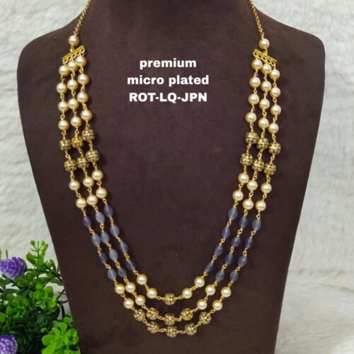 One gram gold Jewellery | One gram gold Pearls Chains | One gram gold Mutyala Chains
