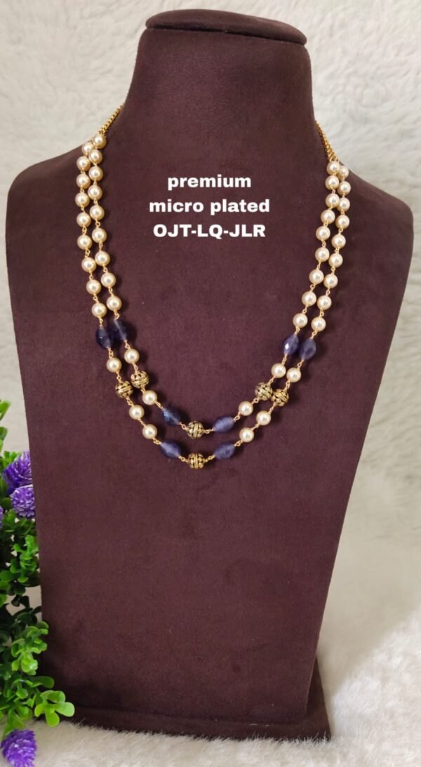 One gram gold Jewellery | One gram gold Pearls Chains | One gram gold Mutyala Chains