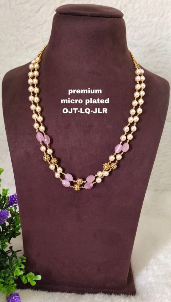 One gram gold Jewellery | One gram gold Pearls Chains | One gram gold Mutyala Chains