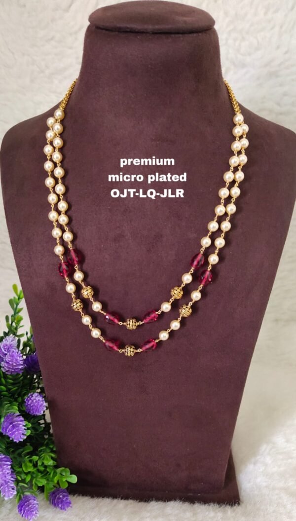 One gram gold Jewellery | One gram gold Pearls Chains | One gram gold Mutyala Chains