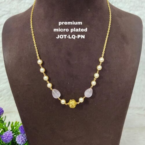 One gram gold Jewellery | One gram gold Pearls Chains | One gram gold Mutyala Chains