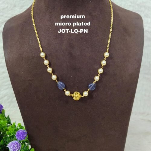 One gram gold Jewellery | One gram gold Pearls Chains | One gram gold Mutyala Chains
