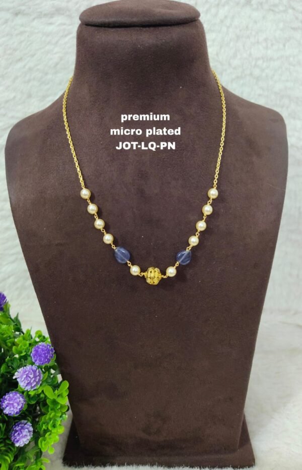 One gram gold Jewellery | One gram gold Pearls Chains | One gram gold Mutyala Chains