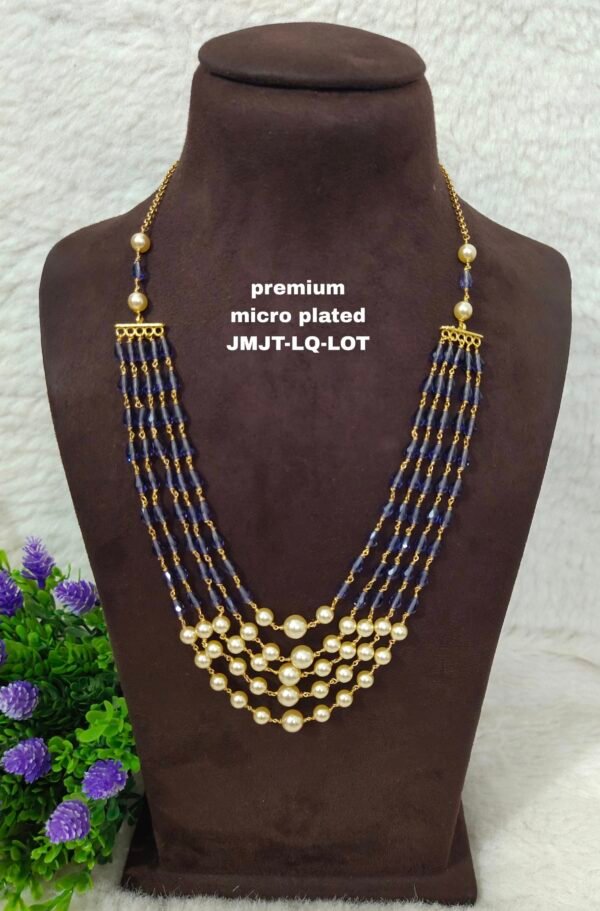One gram gold Jewellery | One gram gold Pearls Chains | One gram gold Mutyala Chains